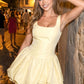 Stunning Homecoming Dress Square A-Line Cascade Back to School Outfits Party Dress D7910
