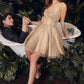 Fashionable Homecoming Dress Spaghetti Strap Bead Sequins Backless Tulle Back to School Outfits Party Dress D7876
