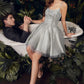 Fashionable Homecoming Dress Spaghetti Strap Bead Sequins Backless Tulle Back to School Outfits Party Dress D7876