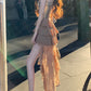 Beautiful Homecoming Dress V Neck Sequins Tulle Lace Hi-Lo Cascade Back to School Outfits Party Dress D7137