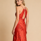 Charming Prom Dress Spaghetti Straps Satin Long Evening Dress Gala Gown Birthday Party Outfits D88
