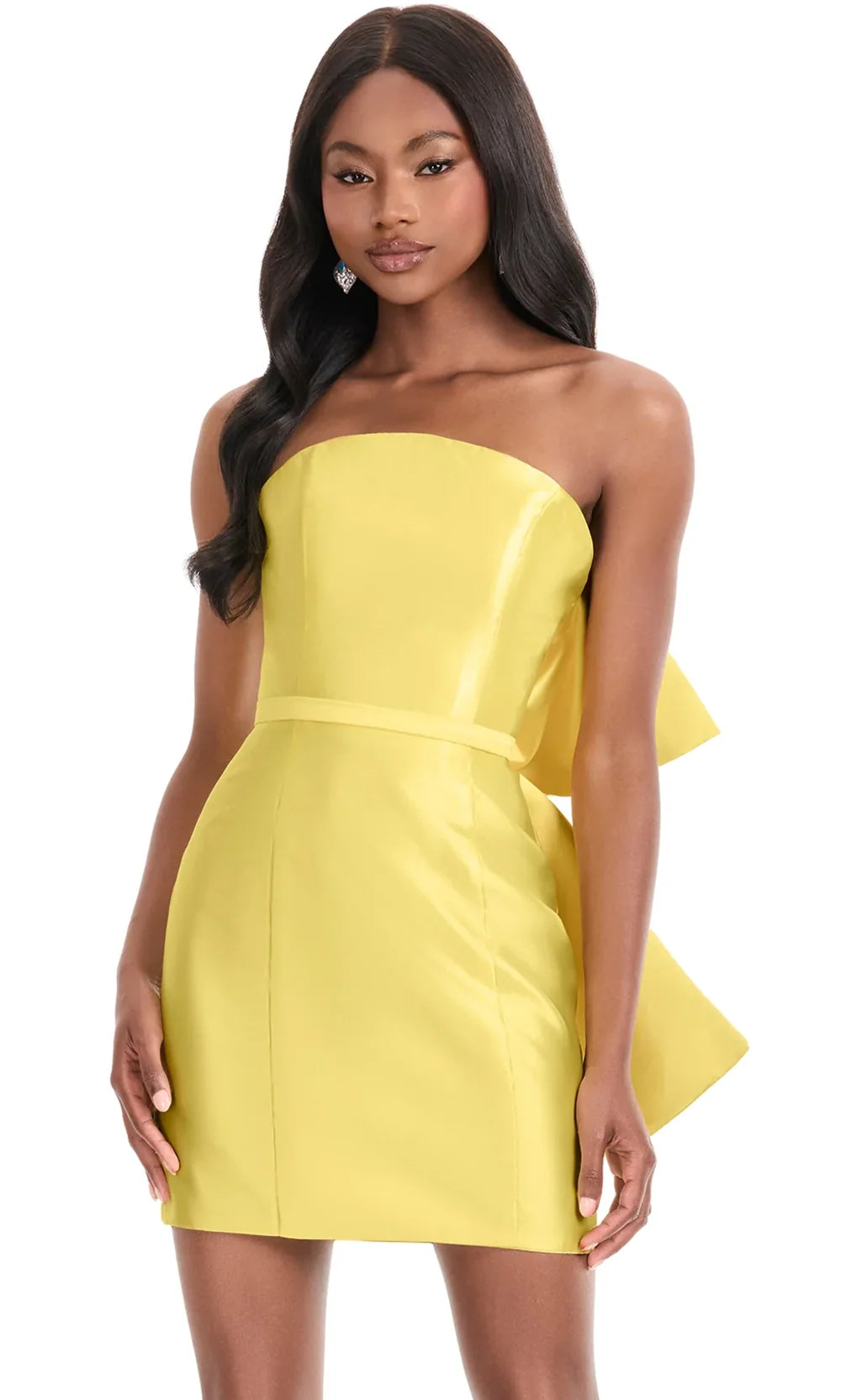 Beauty Homecoming Dress Strapless Bowknot Back to School Outfits Party Dress D7105