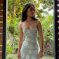 Blue A-Line Straps Long Party Dress Wedding Guest Dress, D48