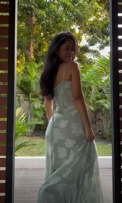 Blue A-Line Straps Long Party Dress Wedding Guest Dress, D48