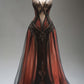 Sweetheart Neck Straps A-Line Tulle Long Formal Prom Gown, D55