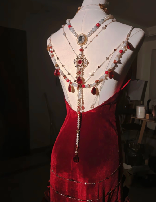 Sexy Red Spaghetti Straps Mermaid Velvet Long Party Dress Birthday Dre   ModelDressy