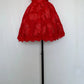 Vibrant Red Strapless Floral Lace Beaded Appliques A‑Line Short Homecoming Dress D7944