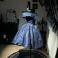 Mysterious Dusty Blue Off Shoulder Sweetheart Lace Appliques Satin A‑Line Short Homecoming Dress D7952