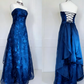 Dark Purple Strapless A-Line Chiffon Vintage Long Party Dress Evening Gown, D786