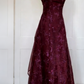 Dark Purple Strapless A-Line Chiffon Vintage Long Party Dress Evening Gown, D786