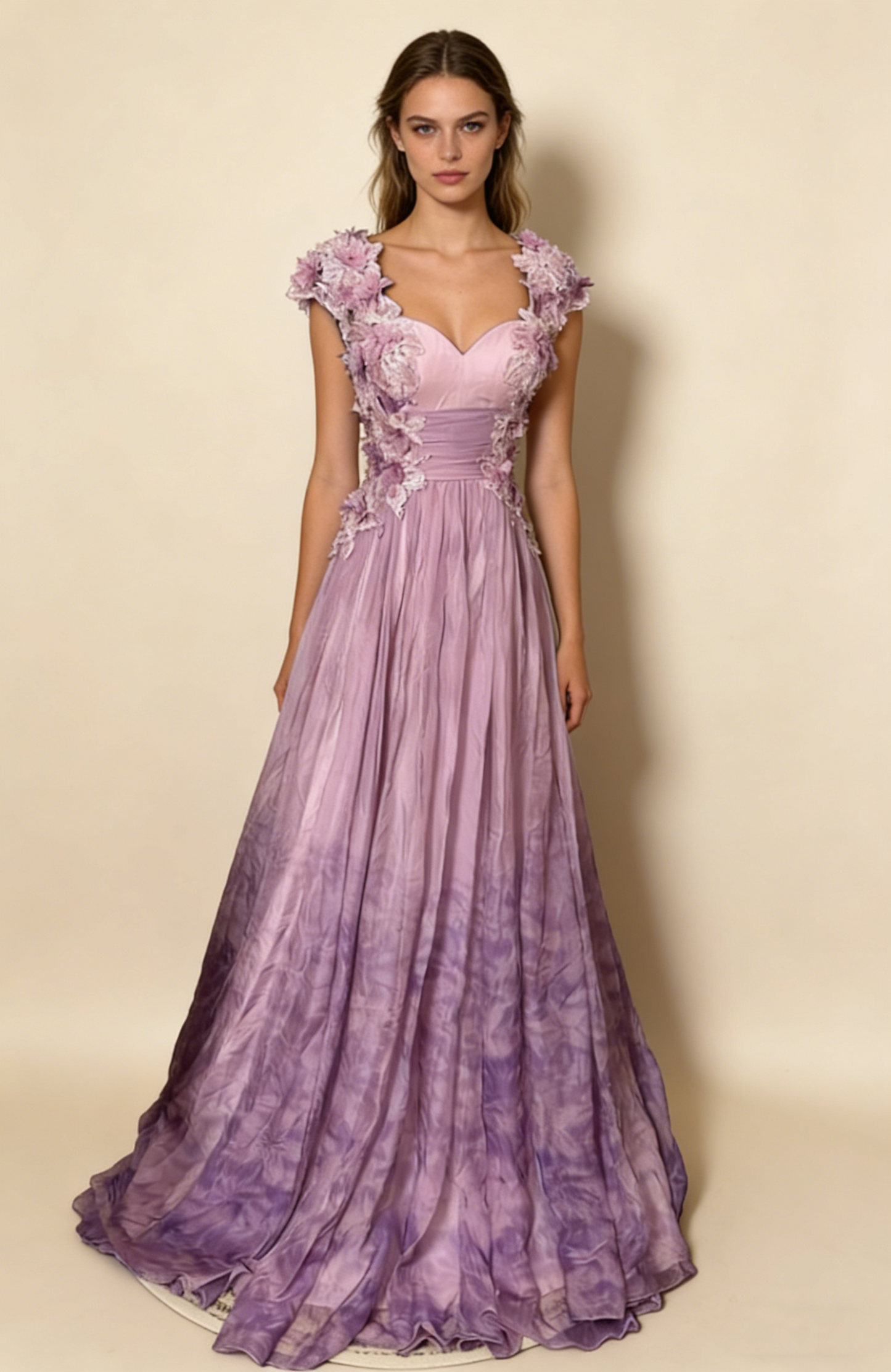 Elegant Ombre Sweetheart A-Line Appliques Long Party Dress Evening Gown, D626