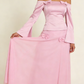 Elegantes, schulterfreies, langes Etuikleid in Rosa für festliche Anlässe, auch ideal als Geburtstags- oder Abschlussballkleid, D2982