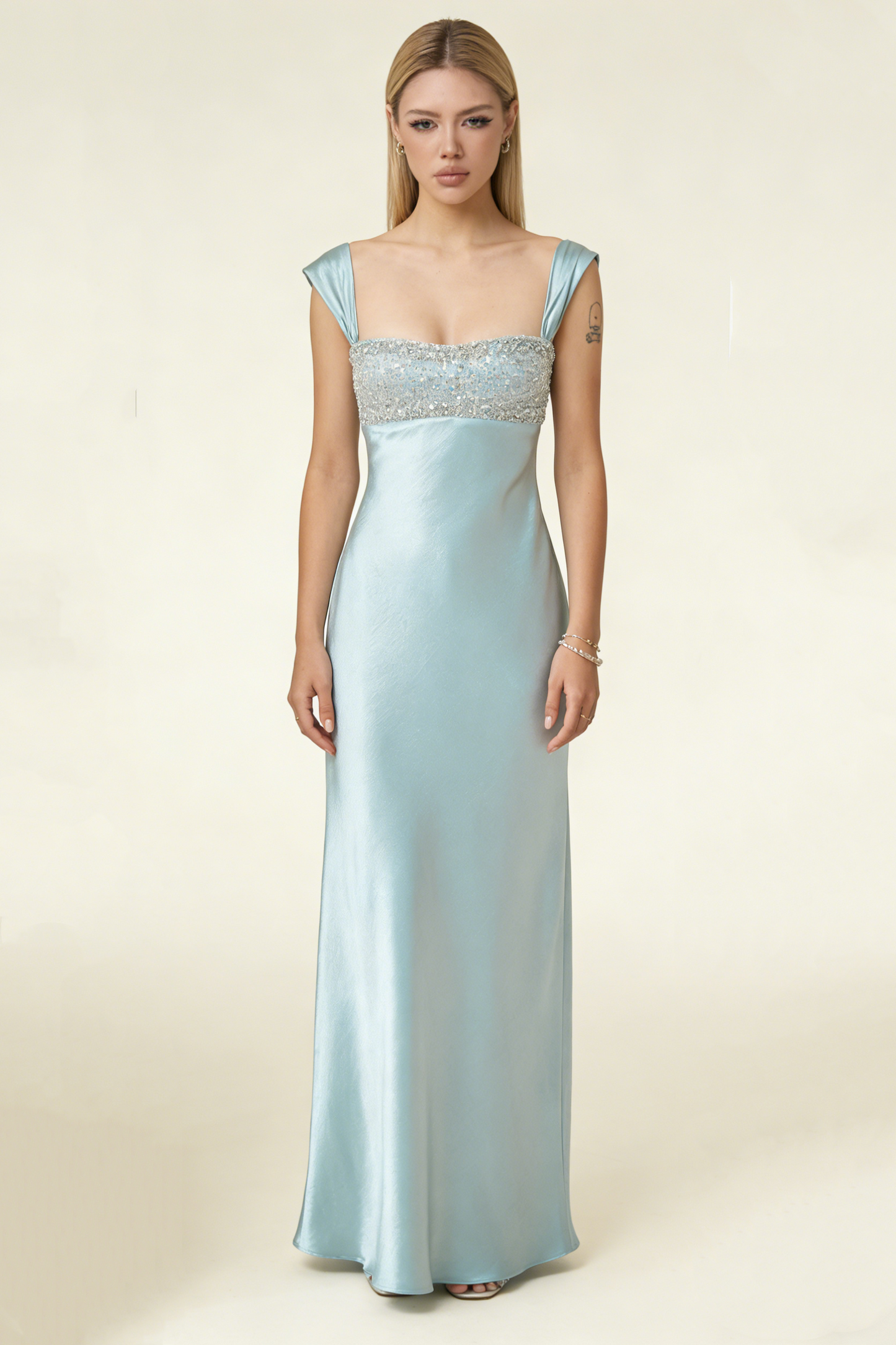 Robe de bal brillante à paillettes et col en cœur, robe de soirée sirène, robe de gala, robe de fête d'anniversaire, D3415