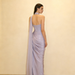 Elegantes Ballkleid V-Ausschnitt Plissee Meerjungfrau Abendkleid Galakleid D3060