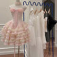 Chic Homecoming Dress Sweetheart Bowknot Pearl Tulle Cascade Back to School Outfits Party Dress Birthday Outfits D7415