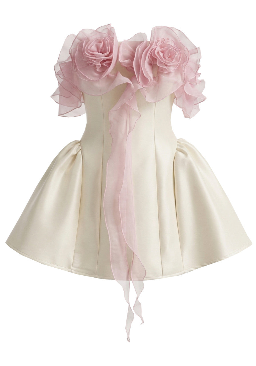 Stunning Homecoming Dress Off the Shoulder Flower Soutache Back to School Outfits Party Dress D7916