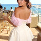 Stunning Homecoming Dress Off the Shoulder Flower Soutache Back to School Outfits Party Dress D7916