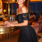 Stunning Homecoming Dress Off the Shoulder Flower Beading Lace Tulle Back to School Outfits Party Dress D7909