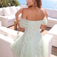 Stunning Homecoming Dress Off the Shoulder Flower Beading Lace Tulle Back to School Outfits Party Dress D7909