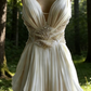 Gorgeous Straps A-Line V Neck Beading Wedding Dress Formal Evening Gown, D416