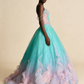Gorgeous Sparkling Blue-green Sequin A-Line Design Evening Dress Prom Dresses D1644