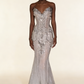 Wunderschönes Sweetheart Meerjungfrau Perlen verziertes langes Partykleid Brautkleid, D778