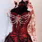 Gothic Burgundy Straps A-Line Sequins Vintage Long Evening Party Dress, D922