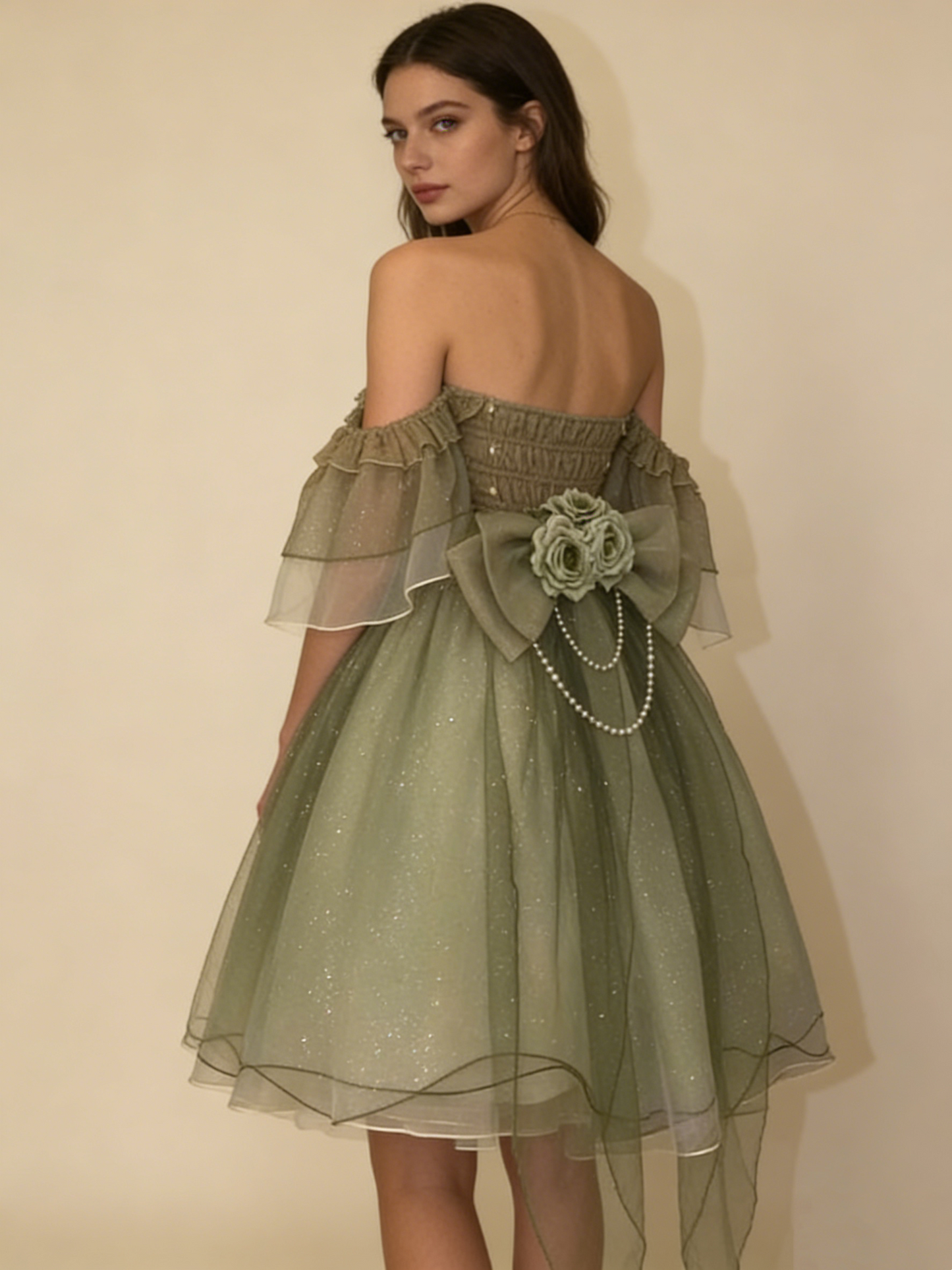 Robe de soirée courte à fleurs, coupe trapèze, épaules dénudées, mini-robe d'anniversaire, D792