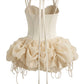 Stunning Homecoming Dress Halter Lace Tulle Pleated Bowknot Back to School Outfits Party Dress D7915