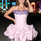 Stunning Homecoming Dress Halter Lace Tulle Pleated Bowknot Back to School Outfits Party Dress D7915