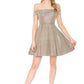 Stunning Homecoming Dress Off the Shoulder Sequins Back to School Outfits Party Dress D7895