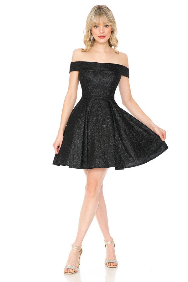 Stunning Homecoming Dress Off the Shoulder Sequins Back to School Outfits Party Dress D7895