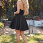 Fashionable Homecoming Dress Strapless Bowknot Rinestone Back to School Outfits Party Dress D7843