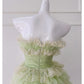 Stunning Homecoming Dress Strapless Lace Bowknot Tulle Casacde A-Line Back to School Outfits Party Dress D7922