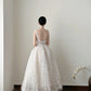 Fairy White Ball Gown Square Floral Appliques Tulle Dress Prom Dress Quinceanera Dress 16  L139