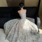 Fairy Silver A-Line Sweetheart Floral Appliques Tulle Dress Prom Dress Quinceanera Dress 16 L142
