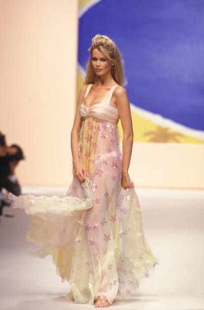 Pretty Light Yellow A-Line Sheer Straps Floral Print A Side Alit Chiffon Dress Prom Evening Dress L182