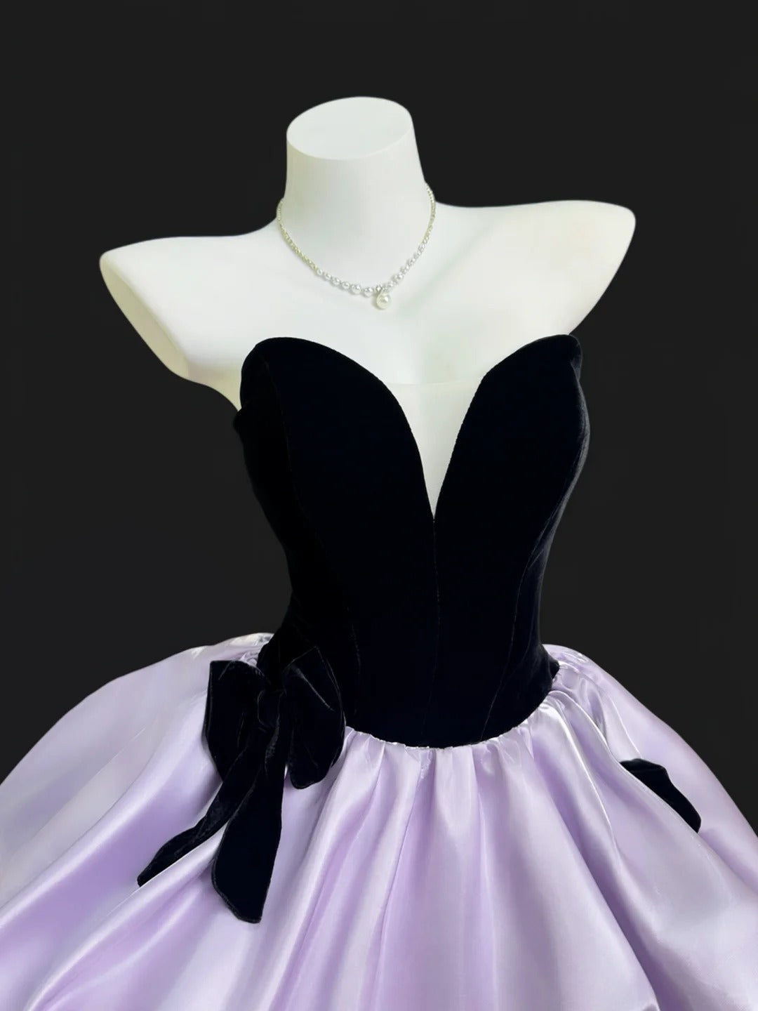 Sweet Purple Ball Gown Sweetheart Bow Waterfall Draped Satin Dress Quinceanera Dress 16 L207