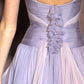 Classy Young Purple A-Line Spaghetti Strap Ruched Chiffon Dress Prom Evening Dress L216