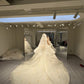 Sweet Ivory Tulle Wedding Dress Strapless Ball Gown Appliques Bow Ballroom Wedding Dress L232