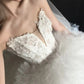 Pretty White Tulle Wedding Dress Sweetheart Ball Gown Bead Lace Garden Wedding Dress L238