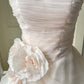 Sweet Light Pink Ball Gown Strapless Handmade Flowers Ruched Dress Quinceanera Dress 16 L256