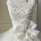 Classy White Ball Gown V-Neck Beaded Appliques Tulle Dress  Quinceanera Dress 16 L257
