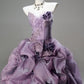 Pretty Purple Ball Gown Sweetheart Appliques Beaded Chiffon Dress Quinceanera Dress 16 L266
