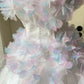 Fairy White Ball Gown Strapless Appliques Sequins Corset Tulle Dress Quinceanera Dress 16 L296