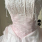 Fairy Pink Ball Gown Sweetheart Rhinestone Beaded Floral Tulle Dress Quinceanera Dress 16 L299