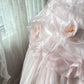 Fairy Pink Ball Gown Sweetheart Rhinestone Beaded Floral Tulle Dress Quinceanera Dress 16 L299