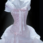 Dreamy Pink Ball Gown Off-The-Shoulder Embroidery Bow Tulle Dress Quinceanera Dress 16 L309
