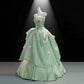 Pretty Green Ball Gown Strapless Handmade Flowers Ruched Tulle Dress Quinceanera Dress 16 L310