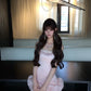 Sweet Light Pink A-Line Square Rhinestone Satin Dress Homecoming Dress Party Dress L318